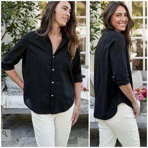 Frank & Eileen Black Button-Down Lab Tee Black SZ L